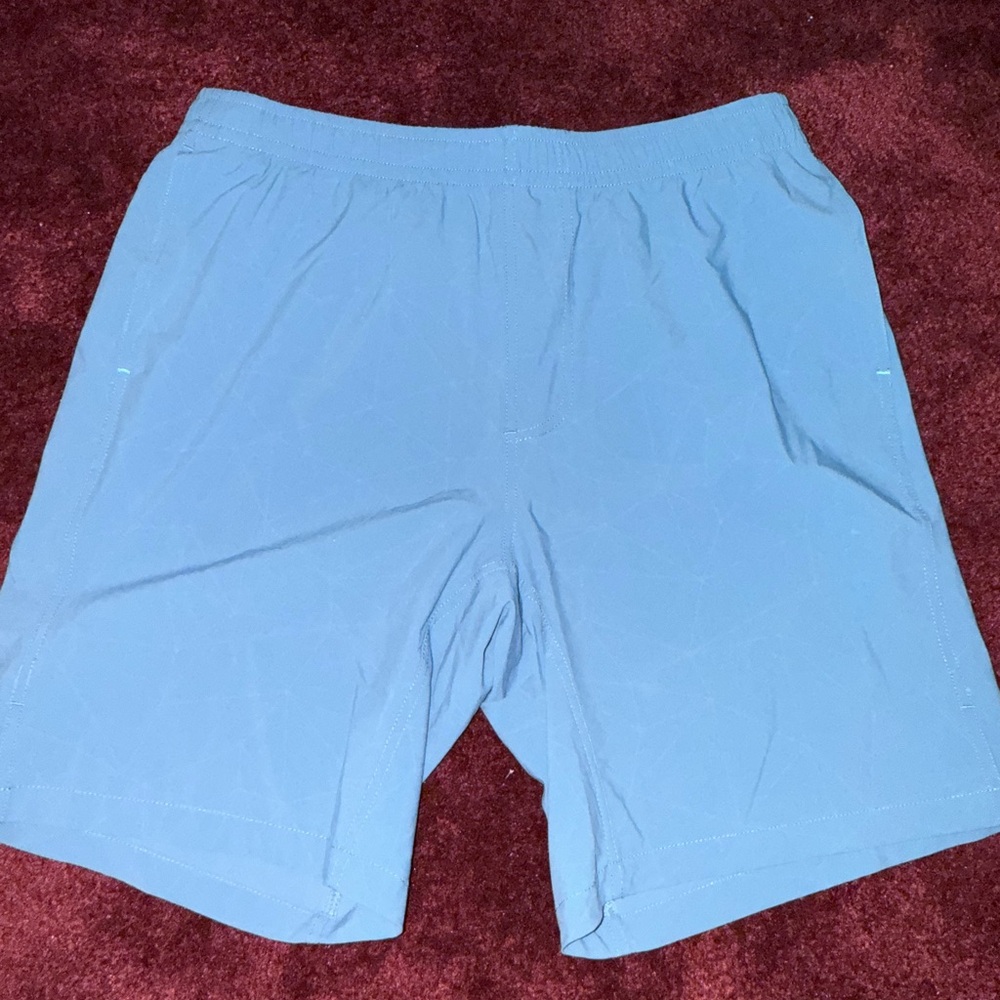 Myles pull on elastic waist hybrid men’s shorts medium m blue performance